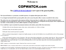 Tablet Screenshot of copwatch.com